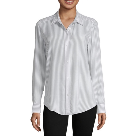 NWT Liz Claiborne Long Sleeve Button Down Shirt - Picture 1 of 3